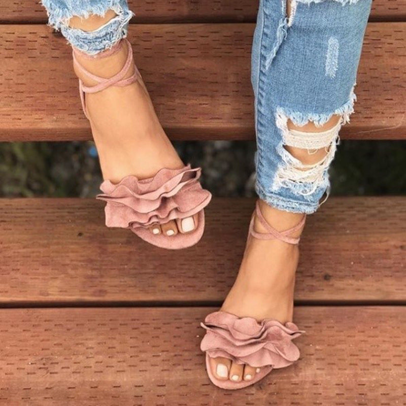 Flower Flat Sandals