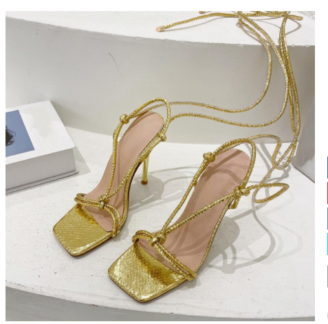 Lace Up Stiletto High Heels