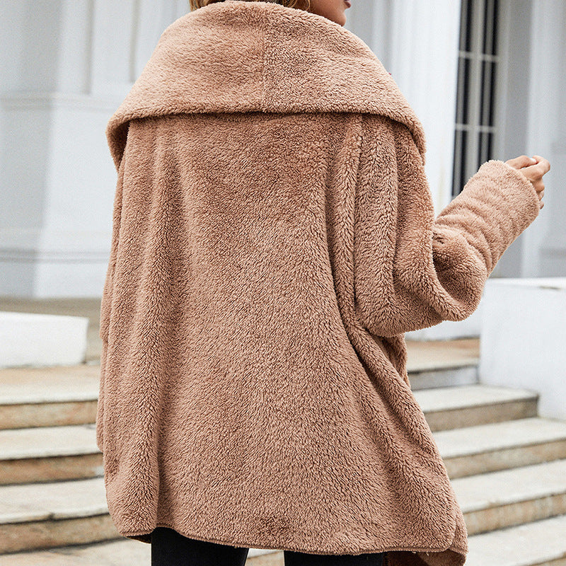 Plush Cardigan Long-sleeved Coat