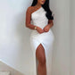 Pleated Slit Dress