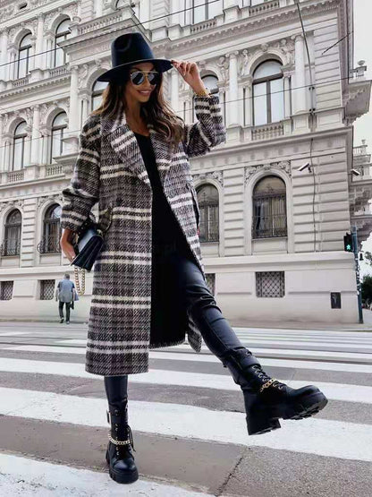 Checkered Wool Coat