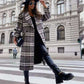 Checkered Wool Coat