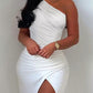 Pleated Slit Dress