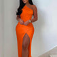 Pleated Slit Dress